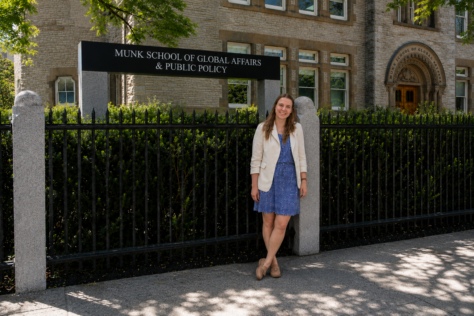 Claire at the Munk School of Global Affairs & Public Policy